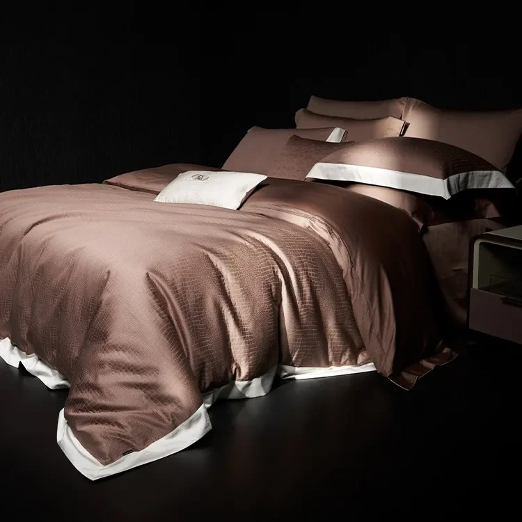 

Italian style, Maillard style, Xinjiang, Avati, long-staple cotton, four-piece set, cotton, gold and silver wire.