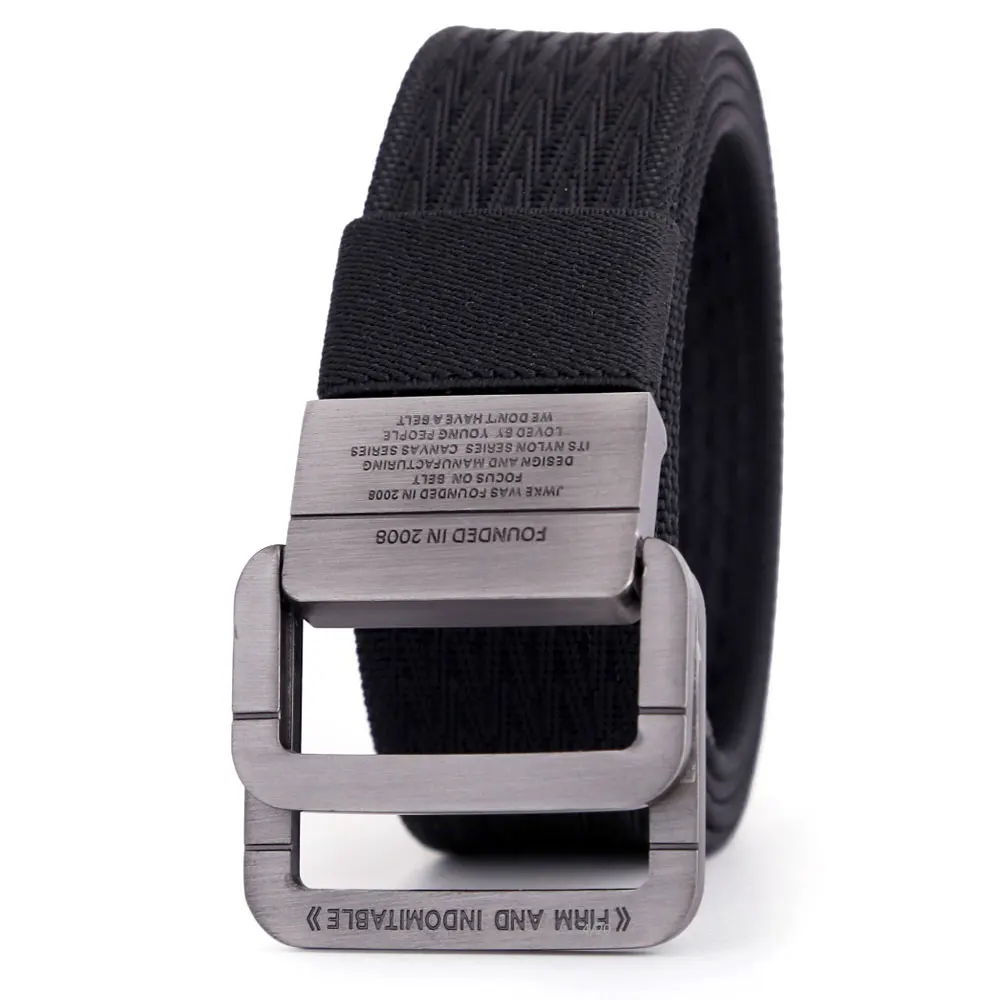 VIANOSI Military Equipment Tactical Belt Man Double Ring Buckle Thicken Canvas Belts for Men Waistband MU035