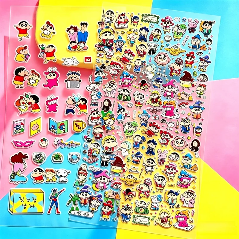 Crayon Shin-chan Cartoon-Aufkleber, Nagelaufkleber, Shin-chan Familie DIY Handy- und Kamera-Dekorationsaufkleber