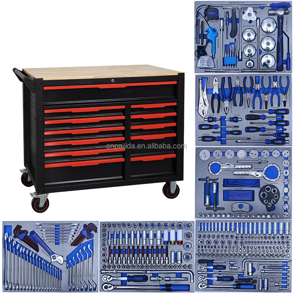 

Промышленный передвижной металлический инструментальный шкаф на колесах с 5 ящиками, грузоподъемность 300 кг, для ATV и UTV