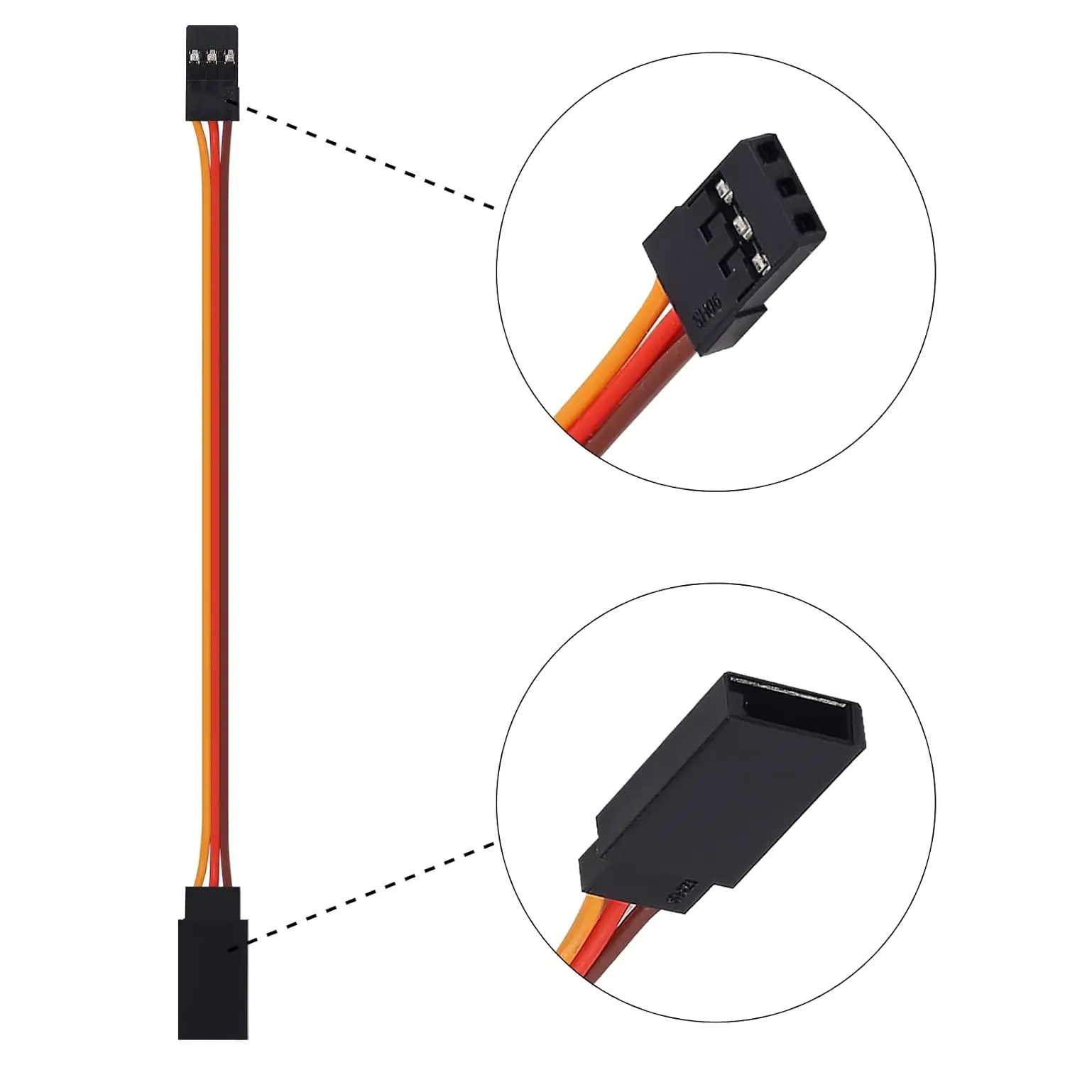 10pcs 3-Pin Servo Extension Cable Cord 30cm Female to Male Lead Wire Connector JR for RC Car Airplanes Remote Control