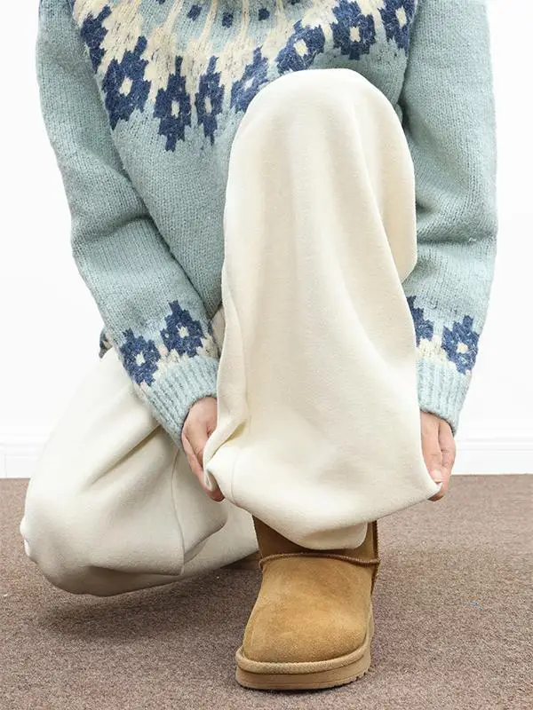 

Мужские брюки с флисовой подкладкой, прямые, широкие, длинные, Cleanfit, осенне-зимние, модные, повседневные, молодежные, из полиэстеровой смеси