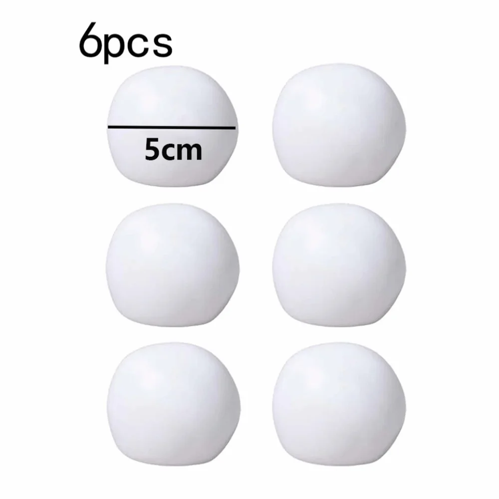 6Pcs TPR Clear Empty Ball Elastic Stretchable Transparent DIY Stress Relief Ball Thick Wear Resistant Round Spherical Shape