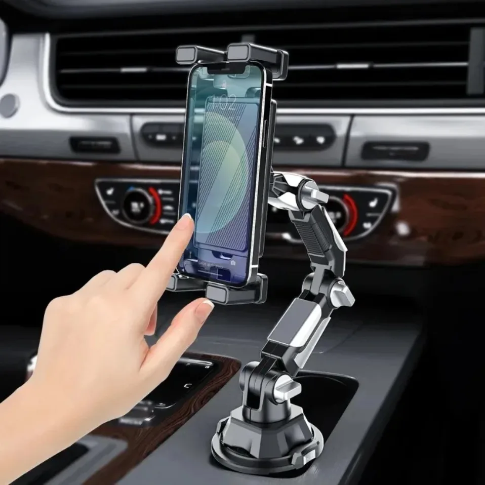 Suporte de Copo para Carro com Rotação de 360 Graus, Suporte de Copo para Carro com Articulação Longa para Celular, Tablet e Computador