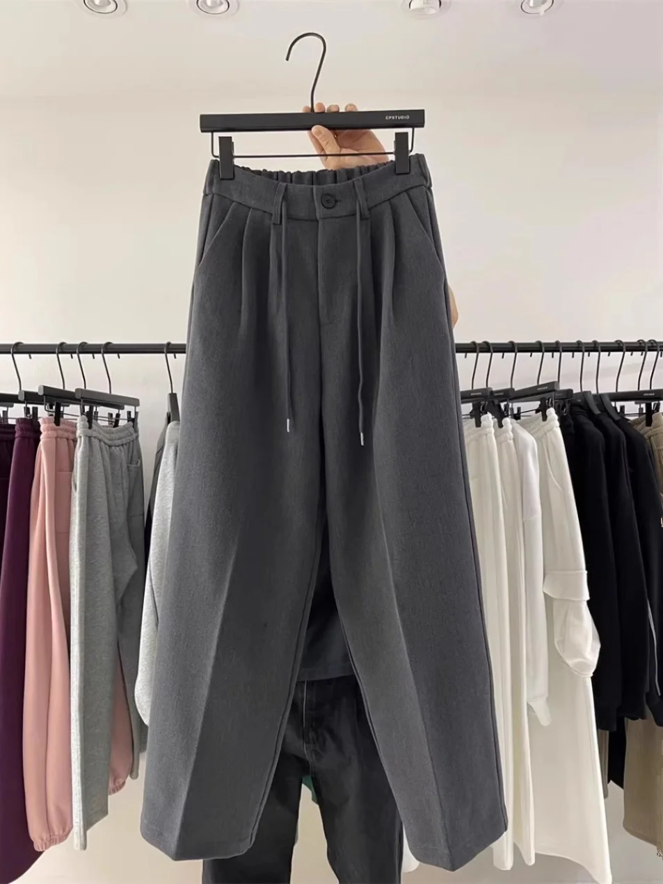 

Korean Sle Straight Leg Casual Trousers Dstring Spring Summer New Arrival Floor Length Pants Youthful Vitali Sle
