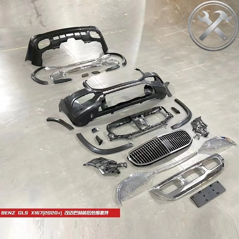 

GLS 2019-2023 X167 Facelift Style Bodykit Car Grille Front Rear Bumper Full Exterior Mod Parts