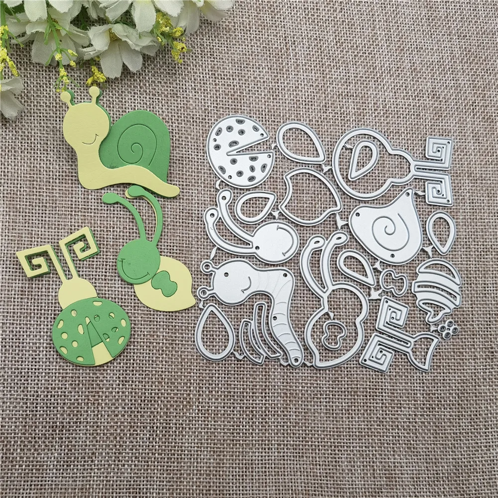 Bees snails beetles Insect Metal Cutting Dies Stencils For DIY Scrapbooking Decorative Embossing Handcraft Template