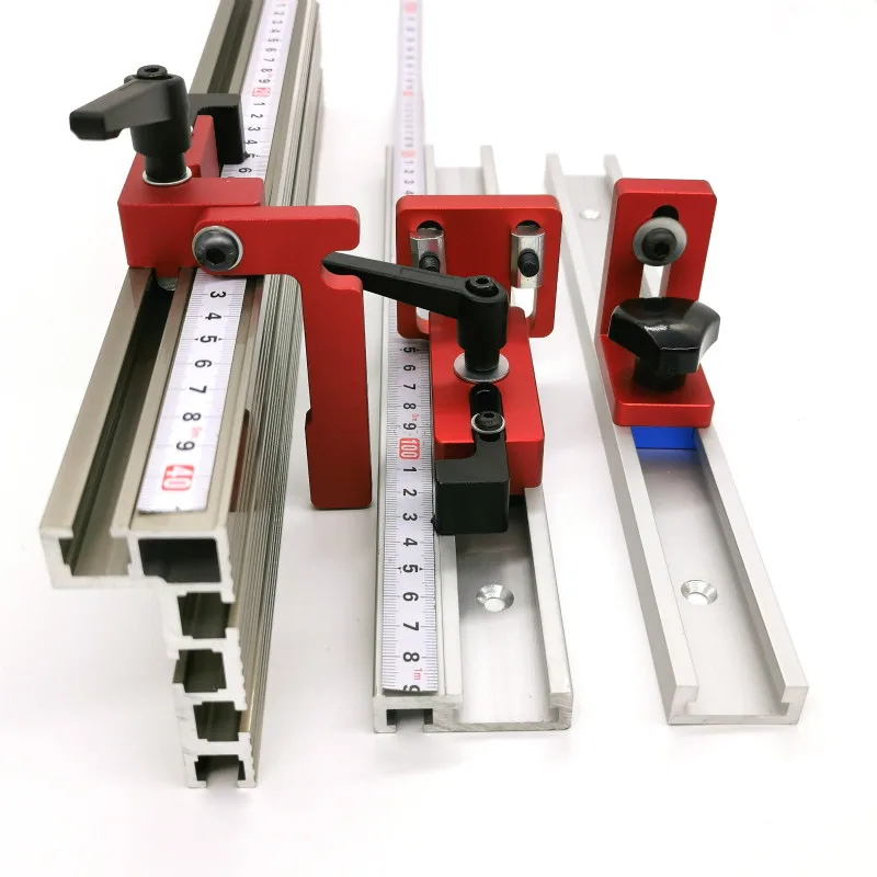 T Slot Miter Track Stop Block Alloy Limiter Woodworking Table Saw Sliding Bracket Miter Gauge Fence Connector Stopper view 5