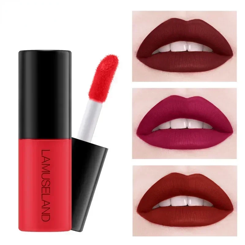 12 Color Matte Women's Liquid Lip Gloss Waterproof Longlasting Non-stick Cup Makeup Lip Glaze Long Lasting Tint Liner Lipstick