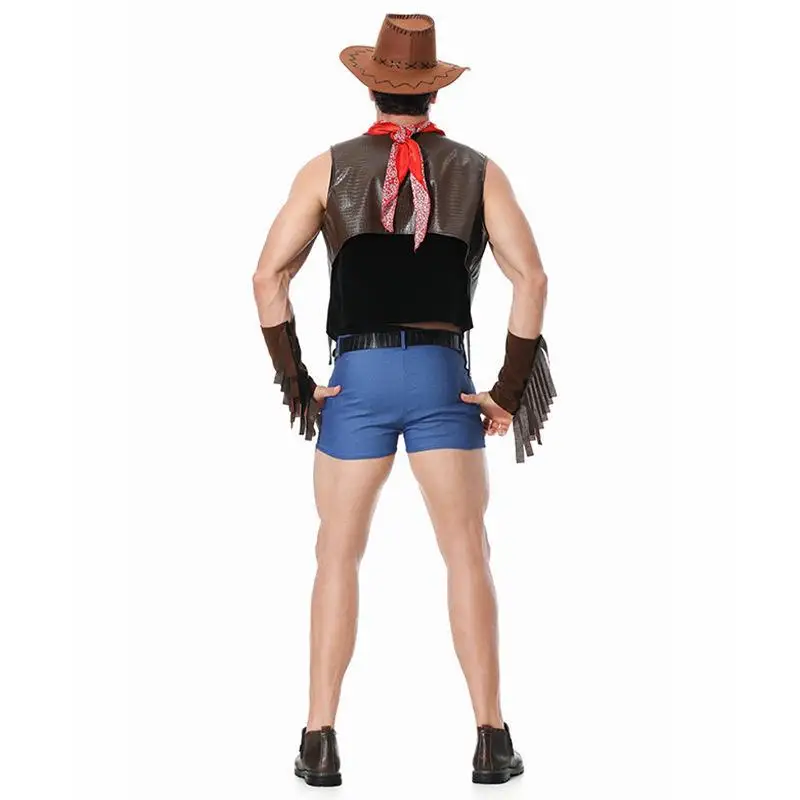 Heren Western Cowboy Halloween Par-kostuum Hsexuele toneelvoorstelling Kleding Bar Nachtclub Evenement Outfit 2025 Herfst
