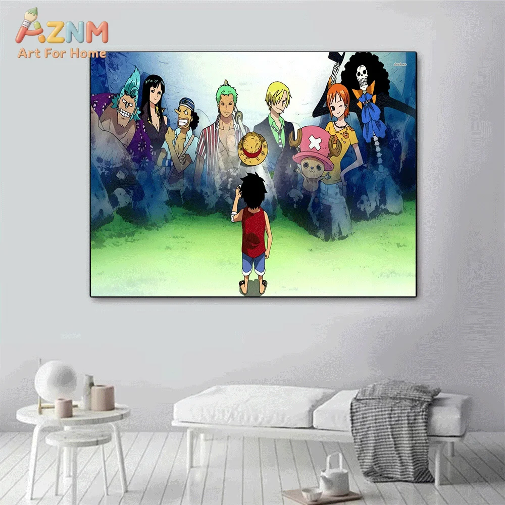 AZNM One Piece Anime Canvas Po - One Piece Straw Hat ulasan dan harga
