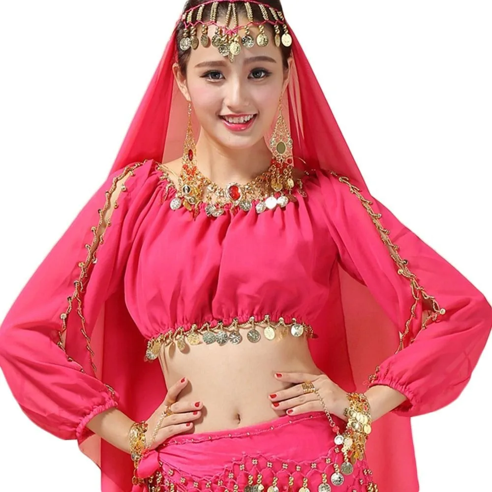 New Durable Portable High Quality Fashion Women Nightclub Sequin Dance Wear Performance Top Belly Dance Top Show Costumes