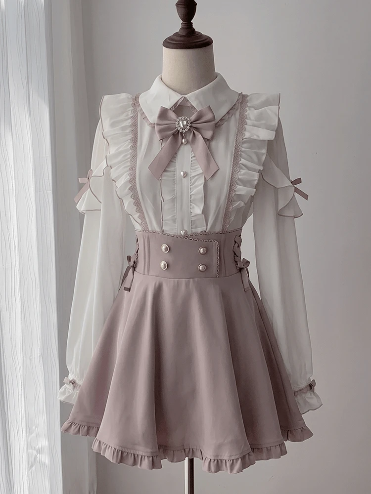 Elastic Lace Trim - Ensemble 2 pièces Lolita Japonaise pour