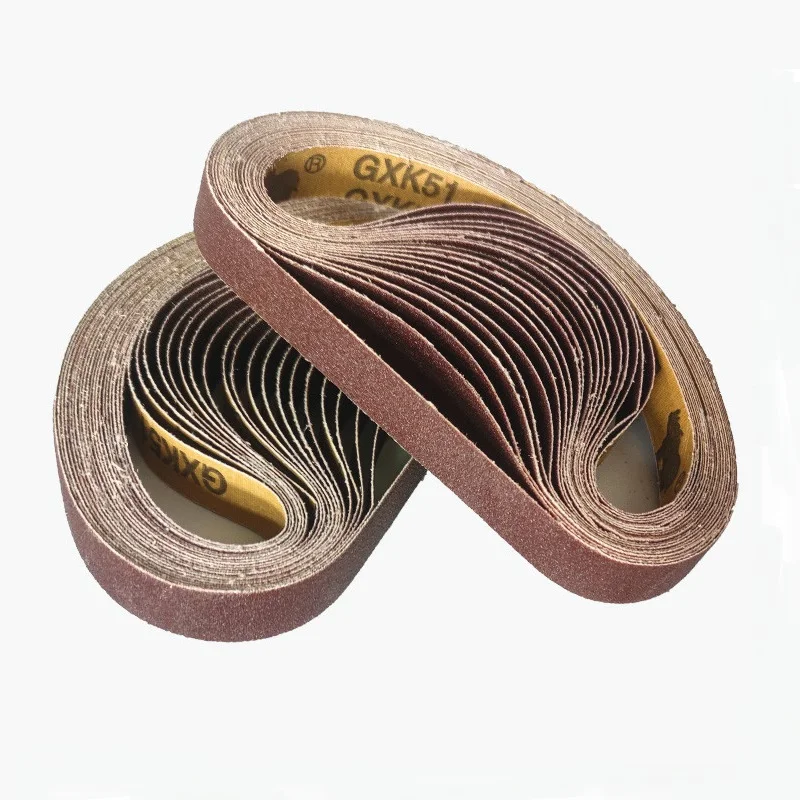 10 miếng 25*762mm Nhôm Ôxít Nhám Nhám Thắt Lưng Gỗ Mềm Mài Kim Loại Đánh Bóng
