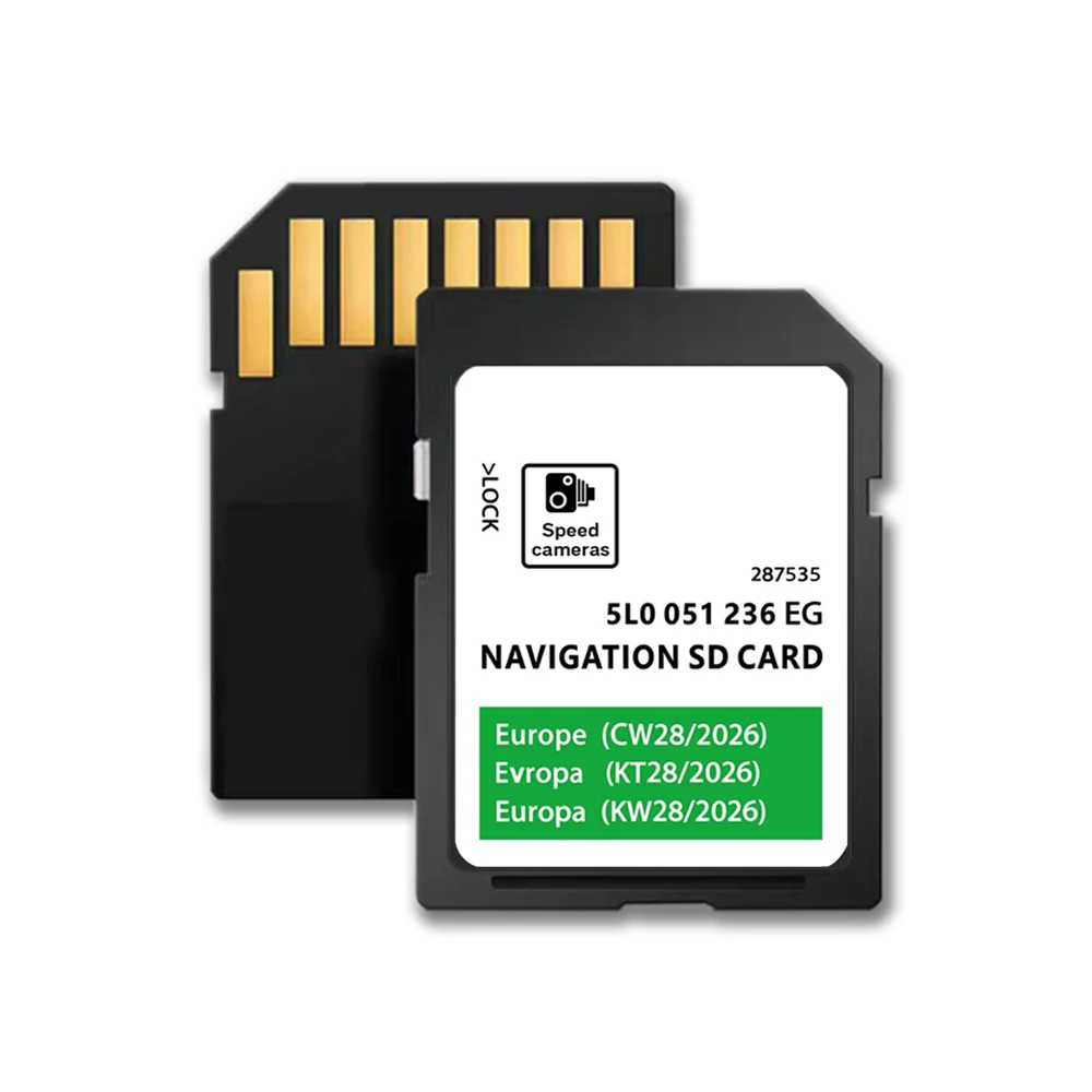 أحدث خرائط أوروبا والمملكة المتحدة سعة 32 جيجابايت 2026 5L0051236EG ملاحة لسكودا اوكتافيا رائع فابيا رابيد Amundsen MIB2 SAT NAV بطاقة SD