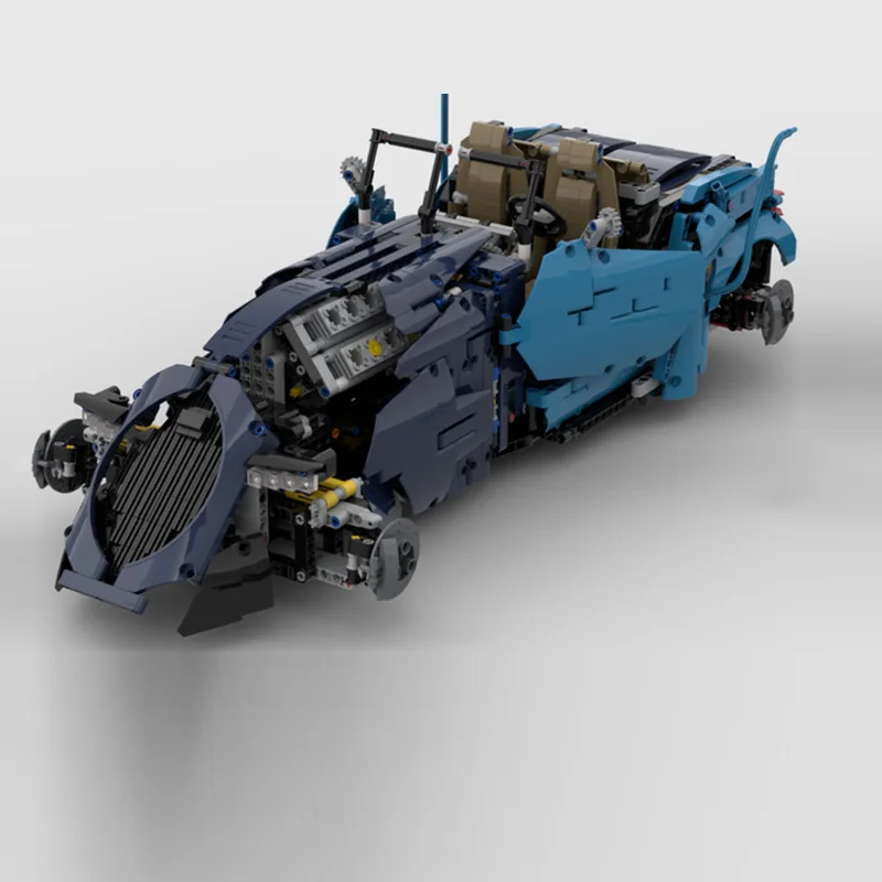 نموذج سيارة المدينة MOC قوالب بناء سيارة الطريق القابلة للتحويل تكنولوجيا وحدات الأطفال هدايا العيد تجميع اللعب البدلة