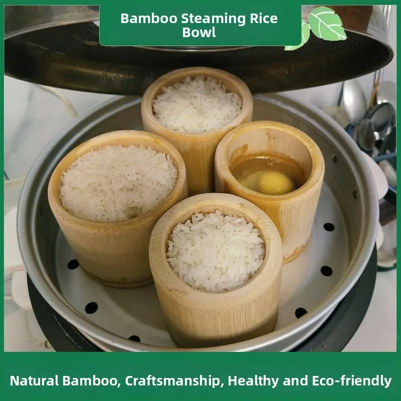 

Чистый бамбуковый рис Ster Baby Egg Sted, миска для супа с мясом, детский контейнер для еды, бамбуковая трубка для домашнего использования