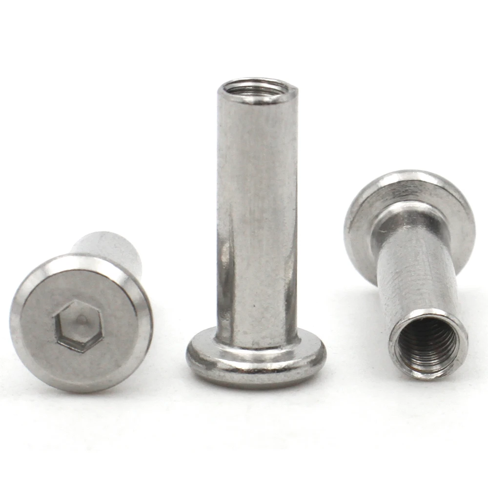 5/10/20 قطعة M3 M4 M5 M6 M8 304 الفولاذ المقاوم للصدأ كبير شقة مسدس عرافة المقبس رئيس برشام موصل إدراج المشتركة كم غطاء الجوز #3