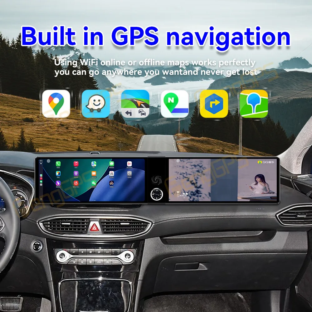 

24.6 inch For Hyundai Santa Fe 2017-2021 Android Radio Wireless Apple Bluetooth Carplay Multimedia Touch Screen Stereo DSP 4G