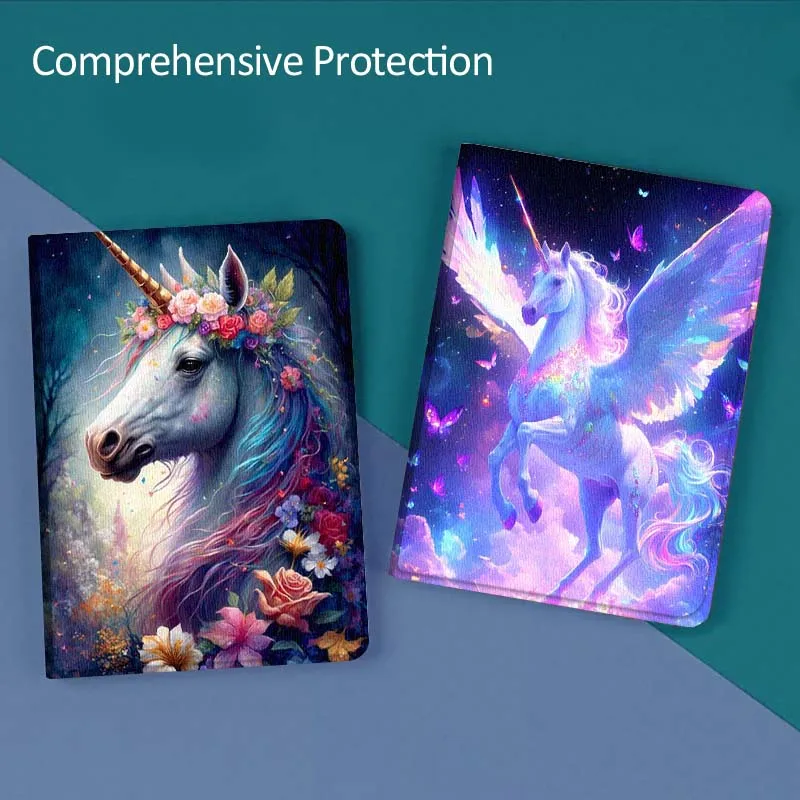 

Beautiful Horse Flower Crown For Huawei MediaPad T5 T10s M6 M5Lite SE Honor Tab 5 6 7 V7 V8 X8a X9a Pro Soft Tablet Case Gift