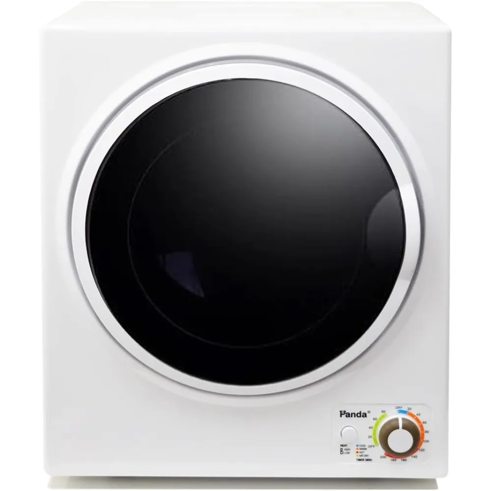 Panda pengering cucian elektrik, pakaian Laundry portabel kompak 110V 850W dengan bak baja tahan karat Ukuran Apartemen 1.5 cu.ft