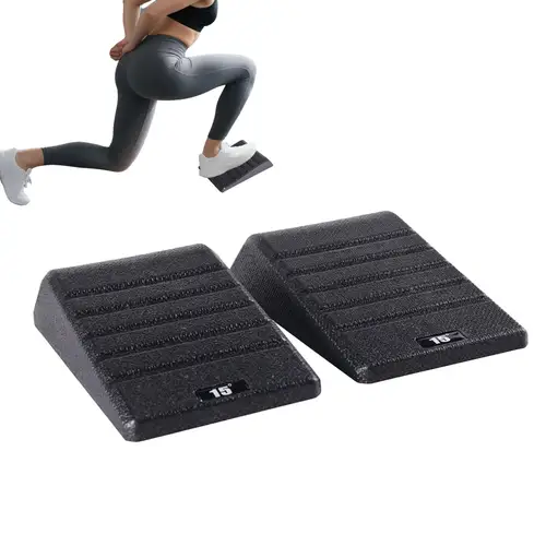 Imagen 1 del producto Cuñas para sentadillas de 2 piezas, tabla inclinada antideslizante para camilla y pie, rampa para sentadillas portátil para gimnasio en casa, Yoga, Pilates, ejercicios de entrenamiento