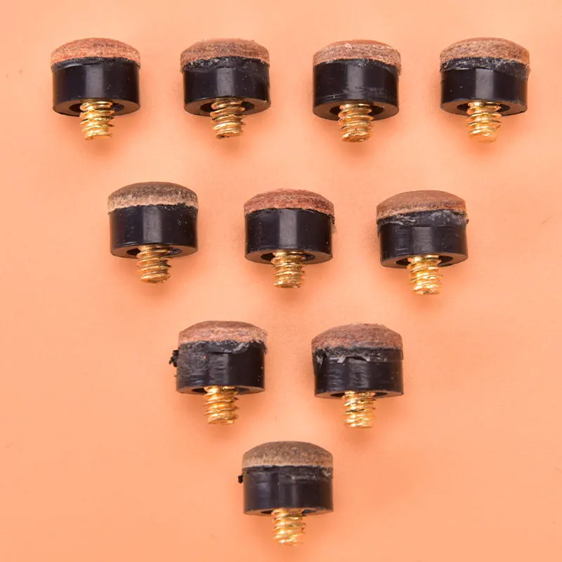 

10Pcs Screw On Cue Tips For Billiard Pool Cue Stick and Snooker Cue Parts
