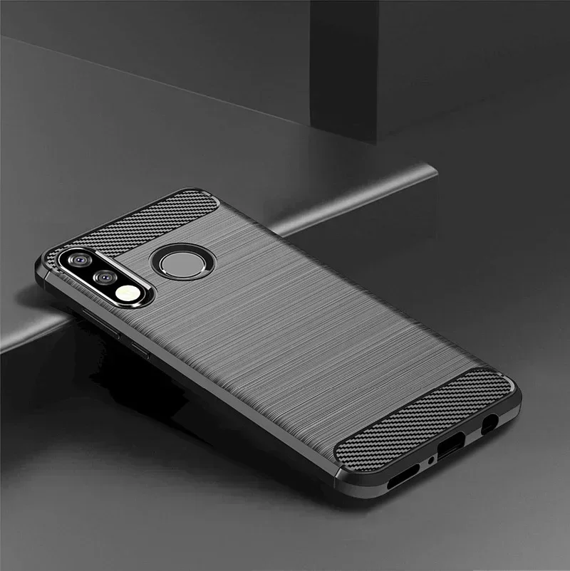 Coque de téléphone portable en fibre de carbone brossée, étui pour Huawei P40 Lite E P30 P Smart Plus Z 2019 2021 Mate 30 20 Pro 10 P50 P20 P30Lite