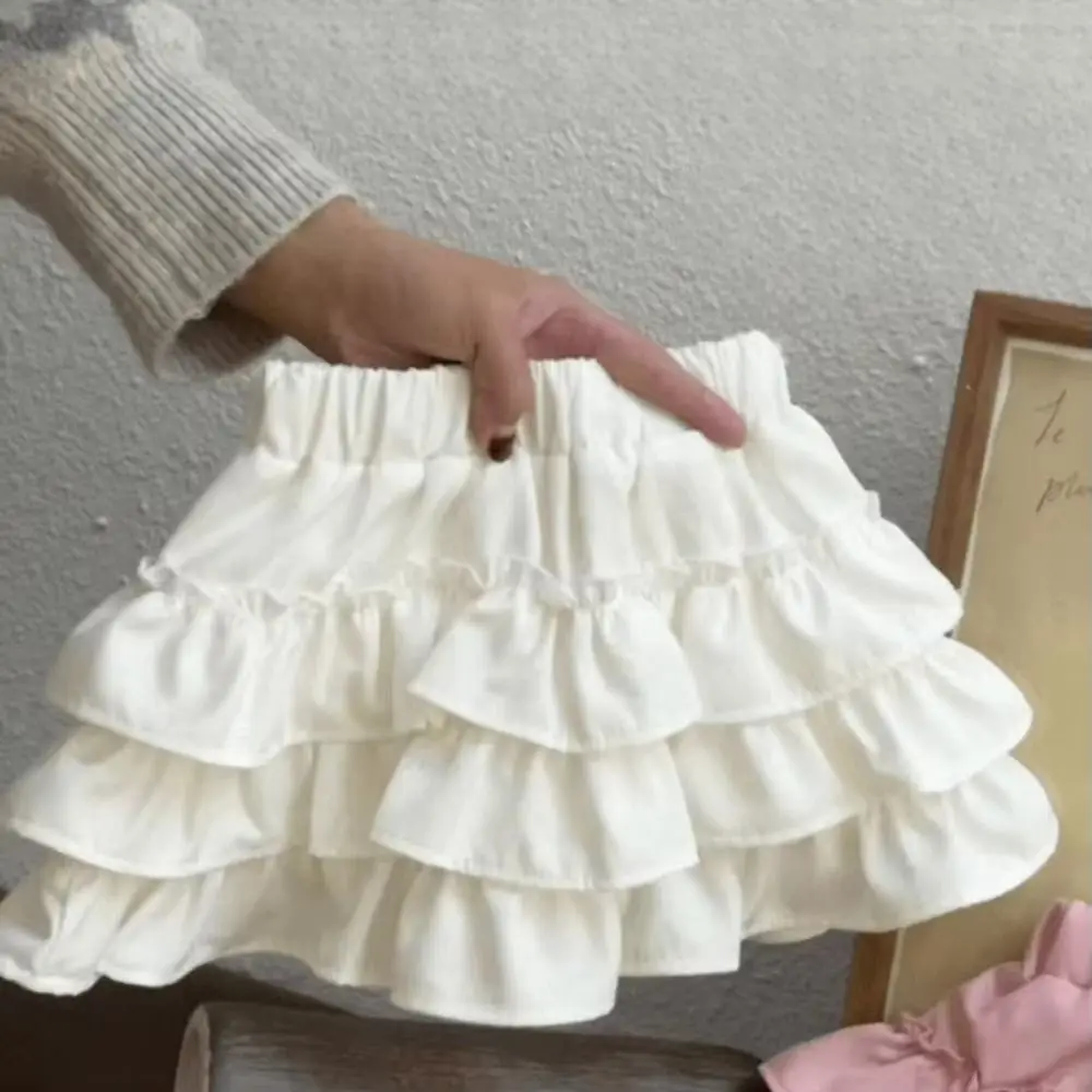 

Fashion Korean Style Girl's Half Body Skirt Summer Cute Bow Flower Bud Skirt Cake Skirts Sweet Children's Short Skirt Daily
