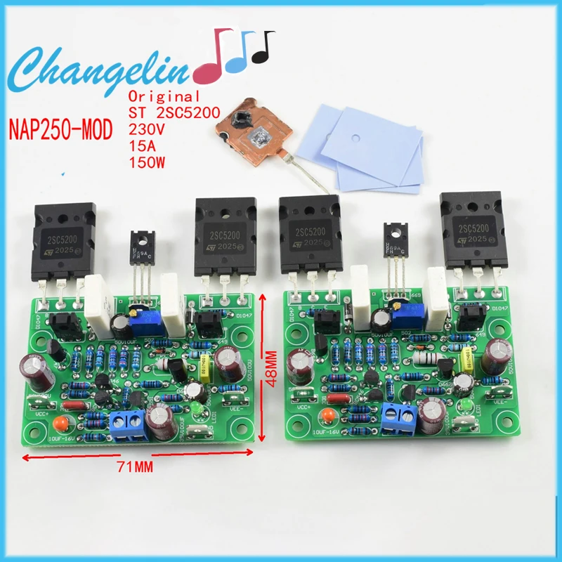 2PCS NAIM NAP250 MOD 80WX2 Dual Channels Audio Power Amplifier Board HiFi Stereo Amplifiers