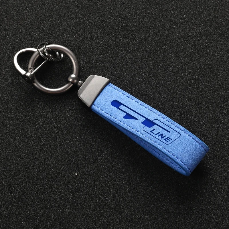 High Quality Suede Leather Keychain Key Rings For Kia GT Line Sportage Ceed Picanto K5 K4 K3 KX5 Stonic Fashion Leather Keychain