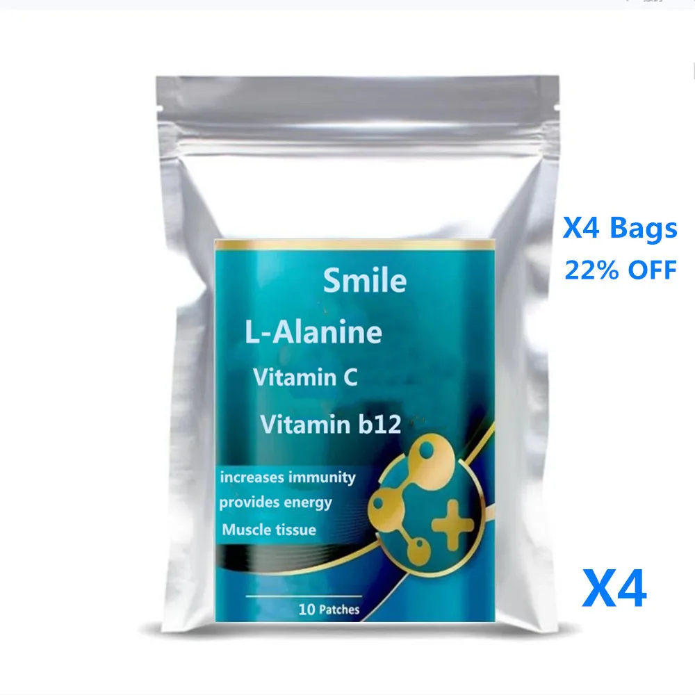 10 Patches L-Alanine Vitamin B12 & C Immunity Boost Muscle Energy Supplement - Vitamin Complex for Health And Fitness