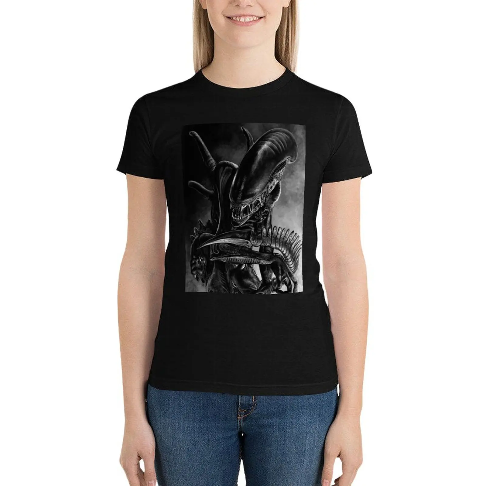 

Xenomorph T-Shirt lady clothes Female clothing Blouse cute clothes clothes for woman