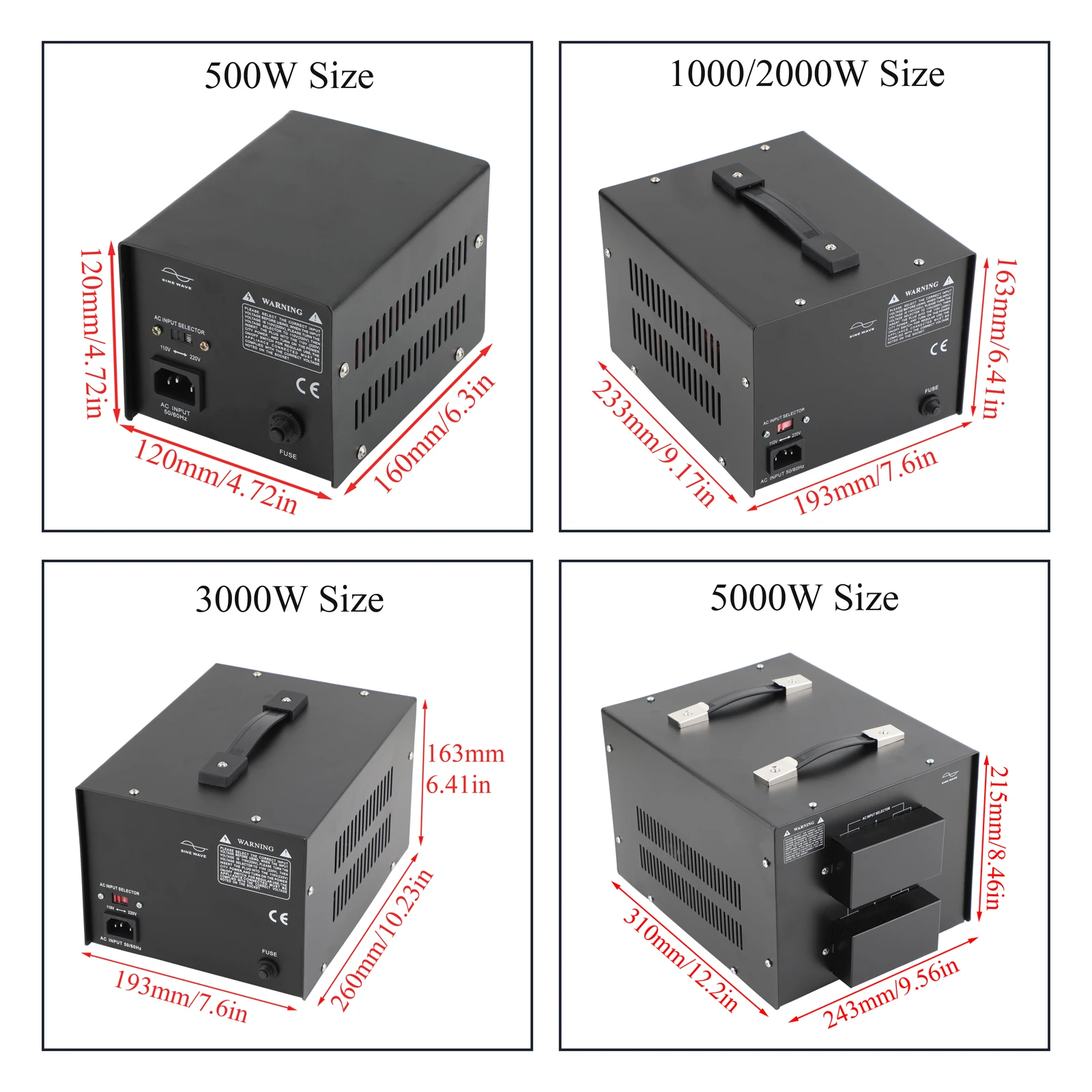 

Трансформатор напряжения переменного тока (AC) 110В в 220В или 220В в 110В, повышающий и понижающий напряжение, 500Вт, для бытовой техники
