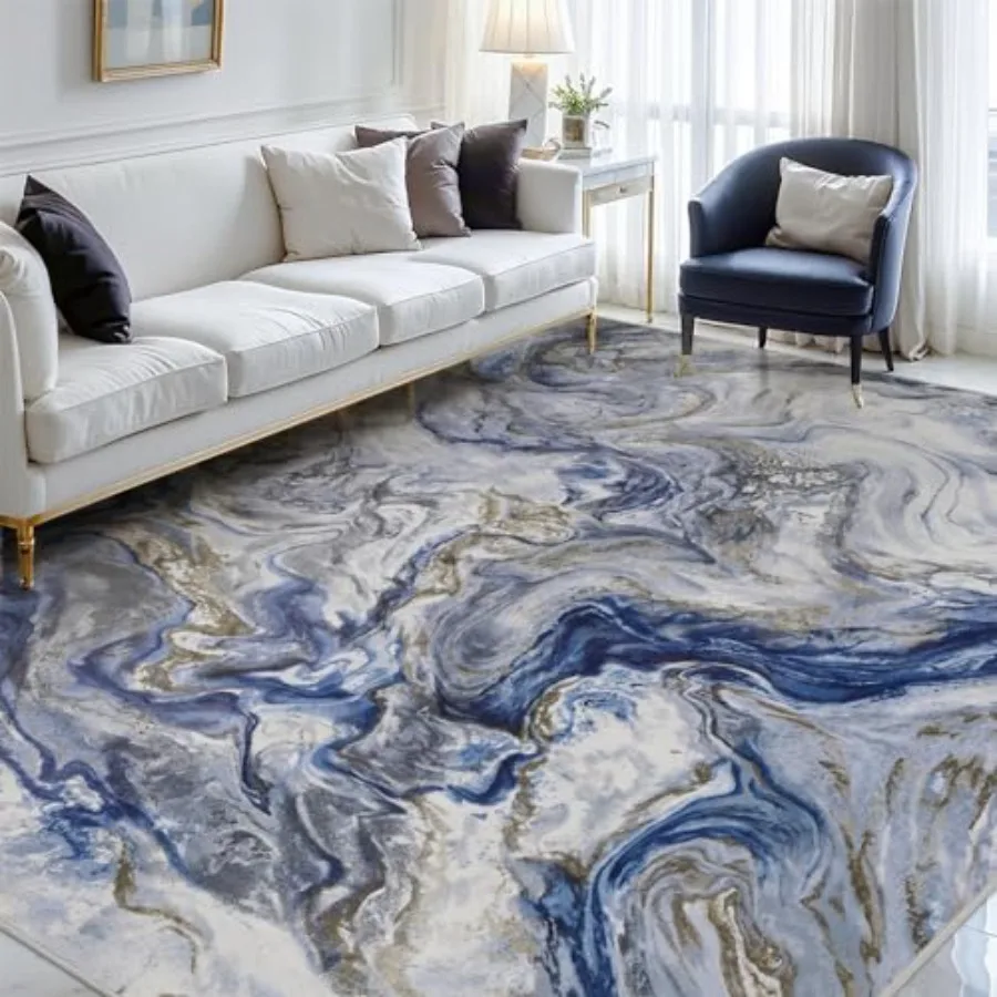 

6x9 Area Rugs for Living Room Modern Abstract Rug for Bedroom Contemporary Machine Washable Rug Large Stain Resistant Carpet fo
