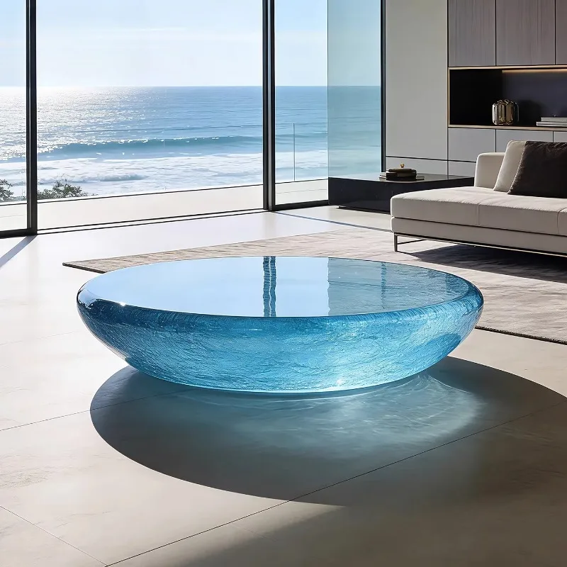 

Display Aesthetic Coffee Table Luxury Frame Design Organizer Coffee Table Unique Clear Meuble De Salon Furniture Accessories