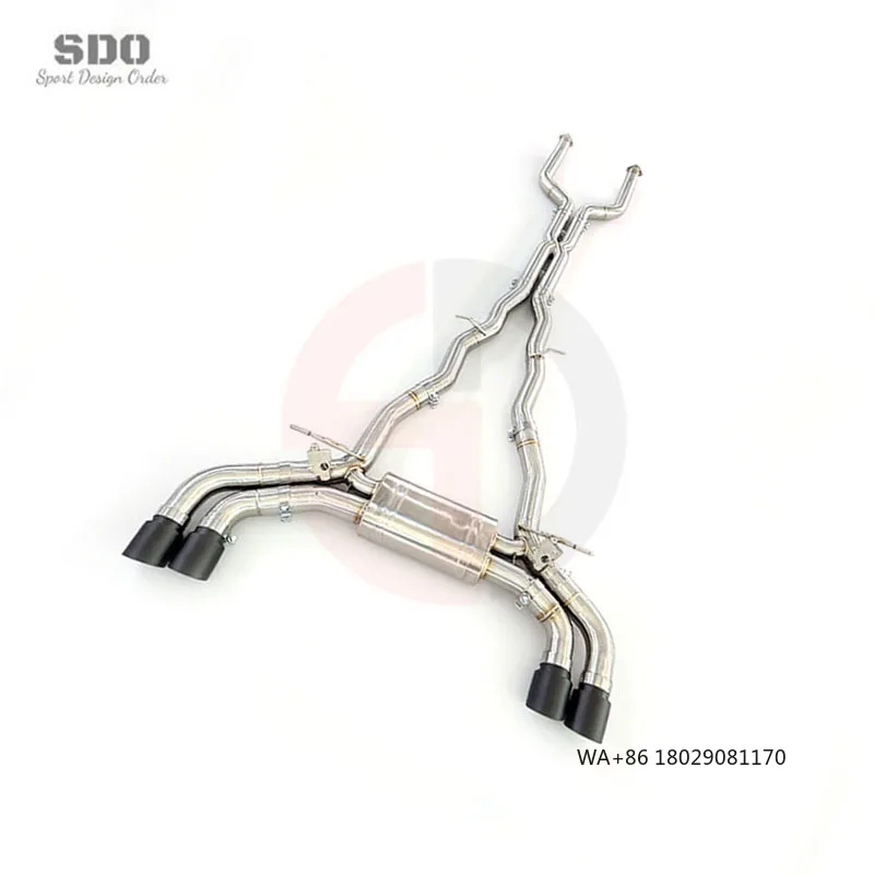 

Тюнинговая выхлопная система Catback для M5 G90 4.4T 2024+ из нержавеющей стали с клапаном, гоночная, с глушителем