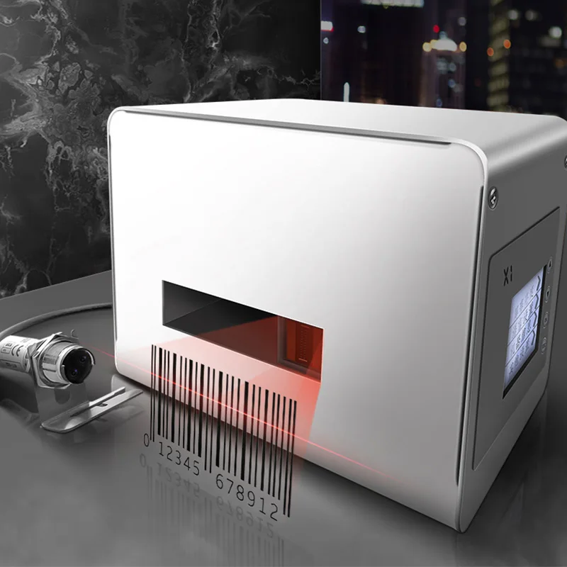 

Smart static inkjet printer automatic laser coding machine print price production date label barcode QR code multiple languages