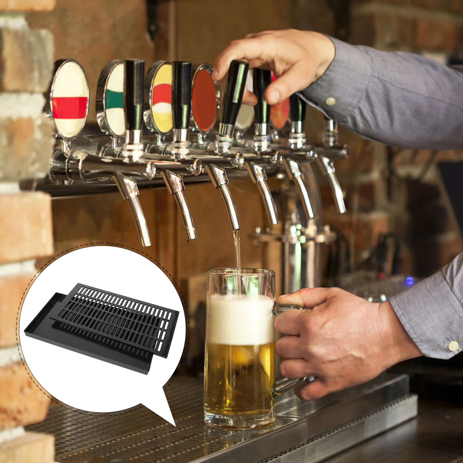 

Пластиковый лоток для капель пива Kegerator, съемный прямоугольный диспенсер для напитков, капельный лоток, пластиковый лоток для улавливания воды с защитой от проливания