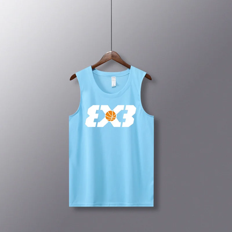 Sleeveless T-shirt for man Shirts Youth Vest Uniforms Men's vest Gym Loose Basketball Jerseys Suits Tank Tops Quick drying vest