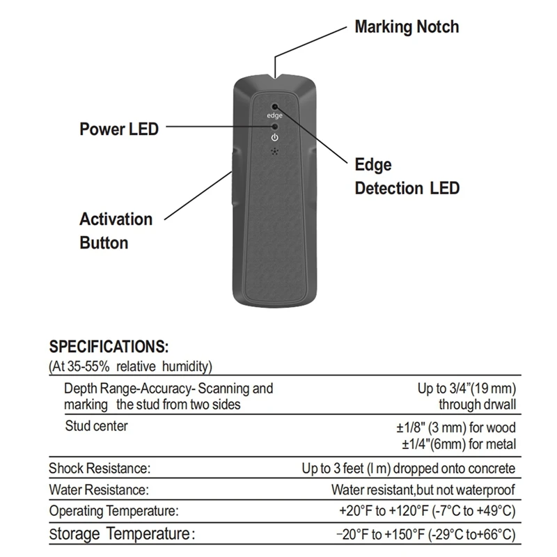 Metal Detector Wall Detector Find Metal Wood Studs Voltage Live Wire Detect Wall Scanner Electric Box Finder