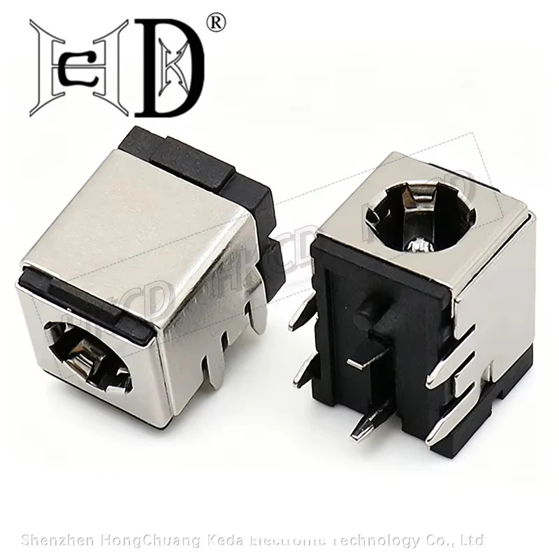 5PCS DC-007B High Current DC Power Jack Socket 5.5x2.1mm 5.5x2.5mm Metal Shielded Vertical DIP PCB Mount Female Connector