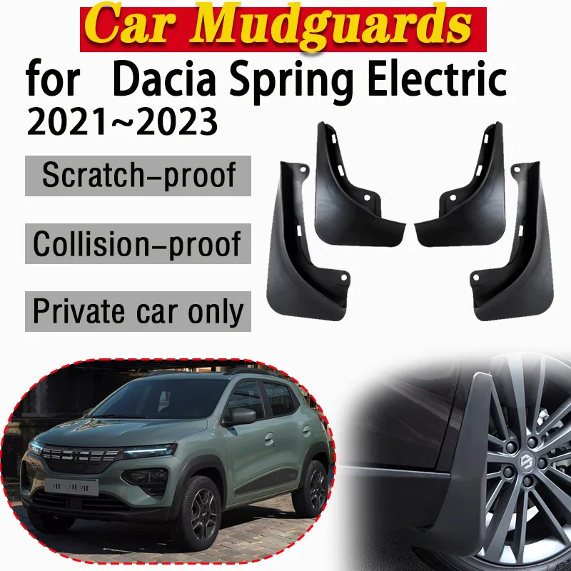 Para Dacia Spring Electric EV Renault Kwid e-tech Electric 2021 2022 2023 guardabarros protector contra salpicaduras guardabarros delantero trasero accesorios de coche