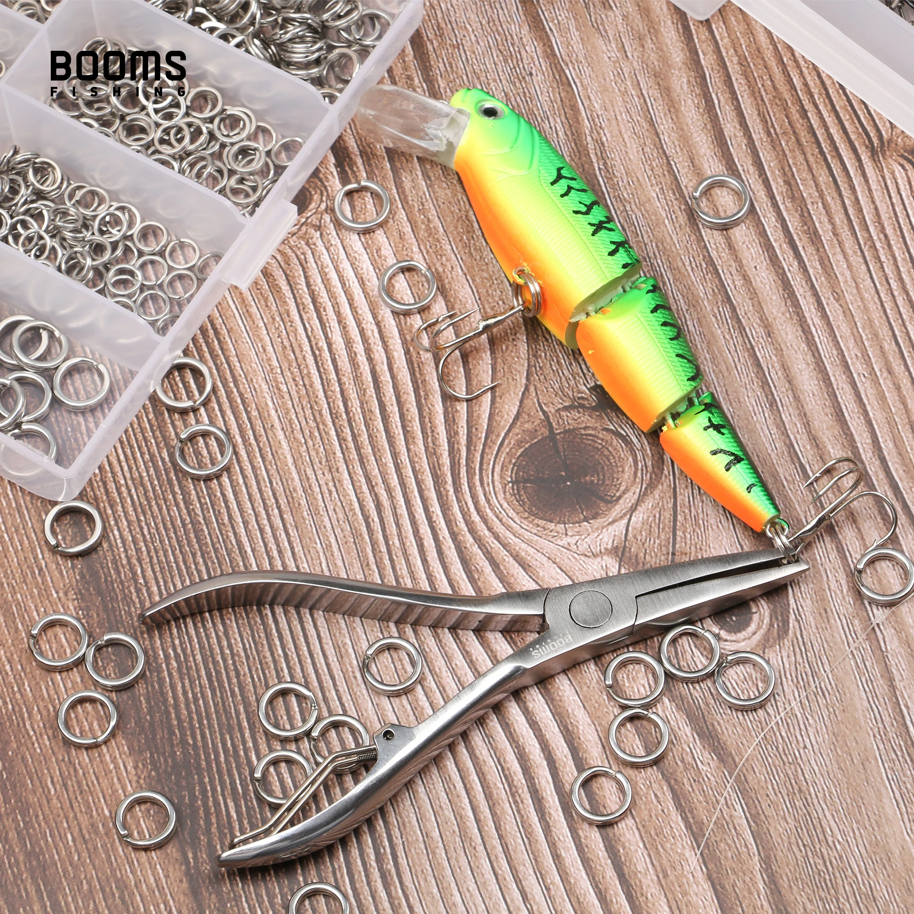 Imagem -04 - Booms Pesca Sr4 Alicate de Pesca Anel de Divisão Texas Tackle Alicate Anel de Divisão Ferramentas de Pesca Resistente à Água Salgada Aço Inoxidável