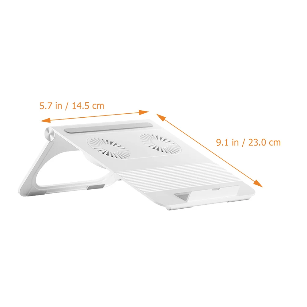 

Laptop Stand Dual 3800 Cooling Fans Notebook Holder Triangle Structure Non-Slip Silicone Stable Computer Stand