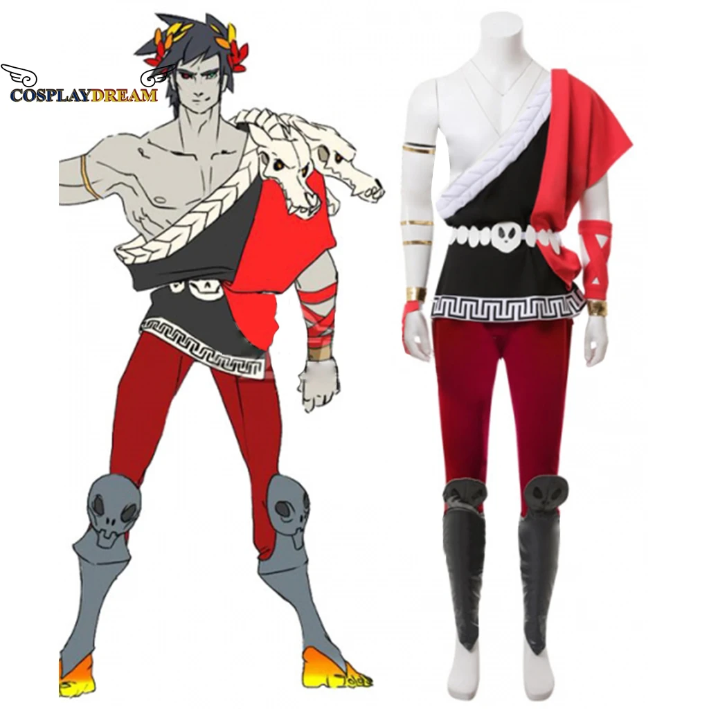 Game Hades Thanatos Zagreos/Zagreus Cosplay Costume Halloween Carnival Party Unifrom Outfit Suit for Men Adult