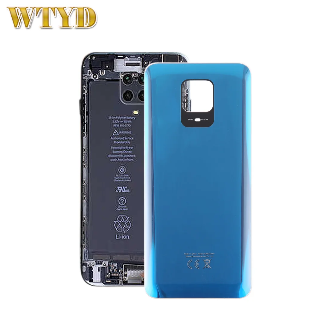 For Xiaomi Redmi Note 9 Pro India Glass Battery Back Cover Phone Replacement Parts