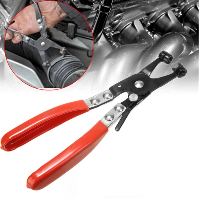 210mm Multitool Angled Hose Clamp Clip Pliers-For Fuel&Coolant Pipe Spring Clips Crimping Pliers Wire Cutters Pliers Accessories