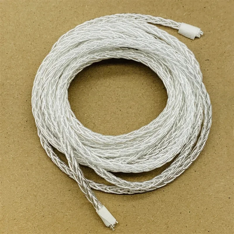 لينة الفضة الاسترليني سماعة كابل 5N الفضة النقية خط 8 حصة 80 كور OD:3.7 مللي متر