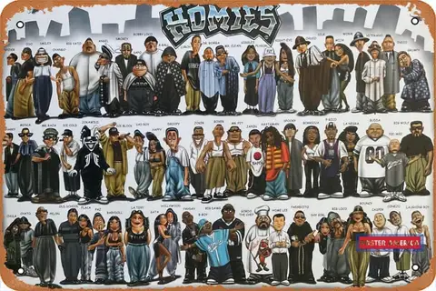 Classic animation film and television Digital Art Poster Metal Homies Collectible Figurines Original Vintage 2001 Wall Art Decor